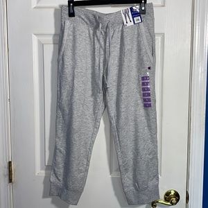 Champion Cropped Jogger, Silver Grey Heather, Small NWT